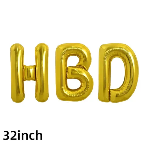 Metallic Aluminum Foil Letter Balloons HBD BOO Kit Shiny Birthday Party Decorations Supplies For Halloween Celebration