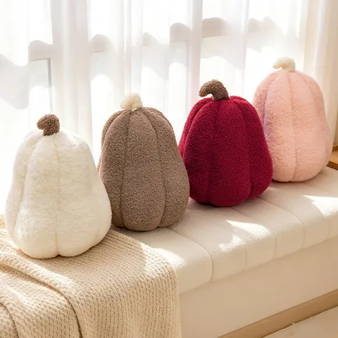 Kürbis Plüschkissen Halloween Deko Sherpa Weiches Sofakissen Nordischer Stil Home Decor Festliches Geschenk