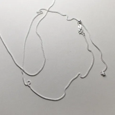 999 Sterling Silver Chopin Chain Necklace With Heart Pendant Adjustable Silicone Bead Choker For Women Elegant Fine Jewelry Gift