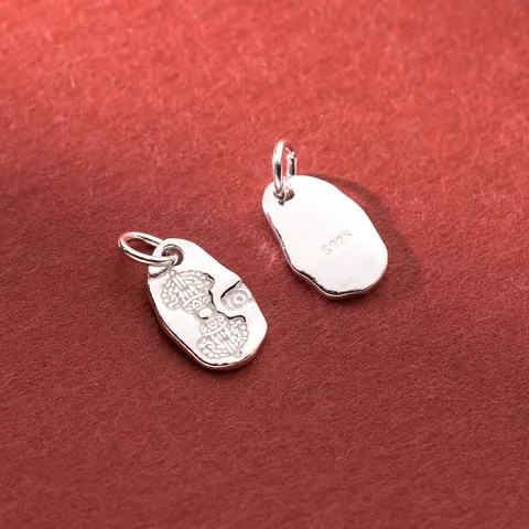 S925 Sterling Silver Vajra Pestle Pendant For DIY Jewelry Making Antique Religious Buddhist Charm For Bracelet Necklace Accessories