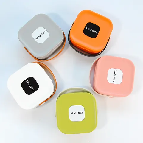 Portable Mini Jewelry Box Travel Storage Case For Rings Earrings Necklaces Lipstick Plastic Organizer With Handle