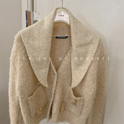 Women Knitted Lambswool Blend Triangle Scarf Solid Color Korean Ins Style Warm Neck Scarf Soft Winter Headscarf Shawl