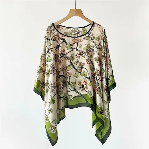 Women Fashion Printed Scarf Vintage Polyester Sun Protection Shawl Beach Vacation Daily Wear Head Scarf Neck Scarf