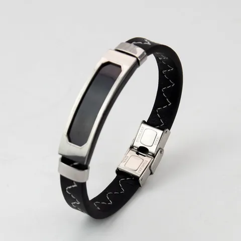 Retro Edelstahl PU-Leder Armband Für Herren Damen Verstellbar DIY Blanko Platte Nähte Punk Mode Schmuck Geschenk