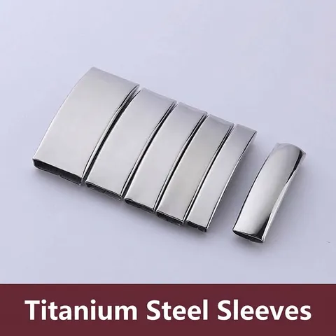 Stainless Steel Curved Tube Connector Titanium Steel Jewelry Findings For DIY Bracelet Necklace Making Accessories