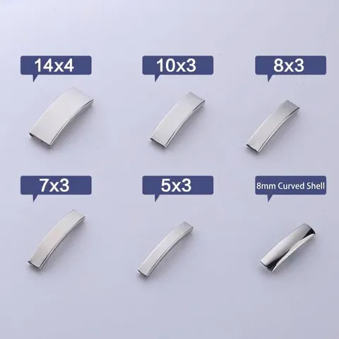 Stainless Steel Curved Tube Connector Titanium Steel Jewelry Findings For DIY Bracelet Necklace Making Accessories