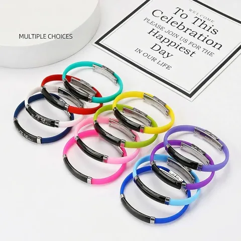 Zodiac Constellation Bracelet Silicone Stainless Steel Bangle For Men Women Student Minimalist Adjustable Couple Jewelry Gift