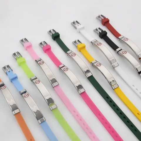 Medizinisches Notfall-ID-Armband Für Kinder Edelstahl Silikon Verstellbares Sport-Notfall-Identifikations-Armband Für Kinder