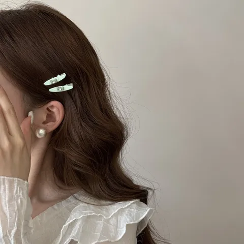 Sweet Rhinestone Bow Duckbill Hair Clip For Women Korean Style Bowknot Side Bang Clip Alloy Hair Accessory Collection