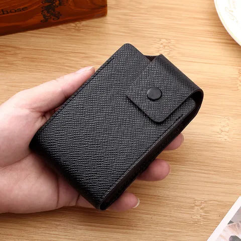 Minimalistischer Akkordeon-Kartenhalter PU-Leder Multi-Slot RFID Geldbörse Schnappverschluss Kreditkartenetui Für Herren Damen