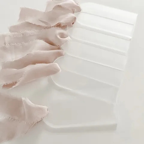 Tarjetas de Sitio Acrílicas Arqueadas Vírgenes Con Cinta Letreros de Nombre de Mesa de Boda Letrero Reservado Marcapáginas de Fiesta