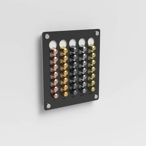 Modern Wall Mounted Acrylic Coffee Capsule Holder Magnetic Coffee Pod Storage Rack Organizer For Home Kitchen Office Coffee Bar