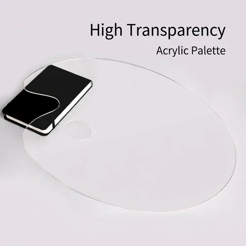 Acrylic Transparent Painting Palette Clear Art Palette For Oil Watercolor Acrylic Painting Art Supplies With Thumb Hole