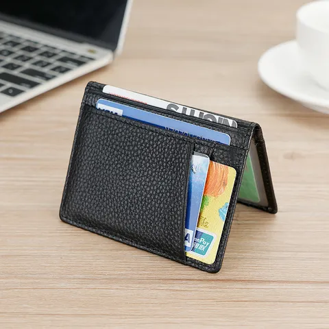 Genuine Leather Driver License Holder Ultra Thin Top Grain Cowhide Card Holder Business Document Wallet For Men Women