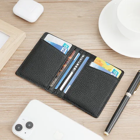 Genuine Leather Driver License Holder Ultra Thin Top Grain Cowhide Card Holder Business Document Wallet For Men Women
