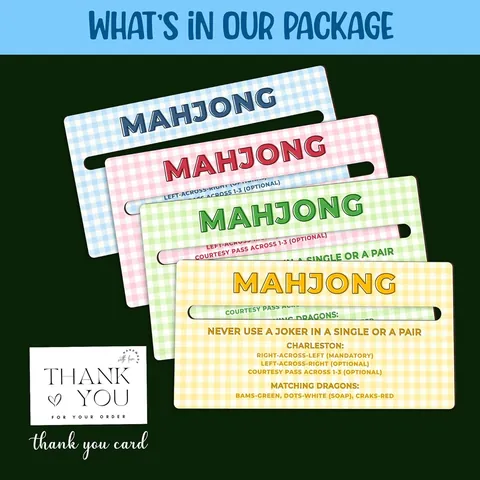 American Mahjong NMJL Reference Cards Multicolor Mahjong Line Finder Reader Rules Guide Gaming Accessories