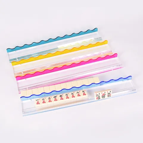 Acryl US Mahjong Ständer Und Schieber Set Magnetisch 2-in-1 Transparent Mahjong Lineale Spiele Zubehör Für Brettspiele Erwachsene