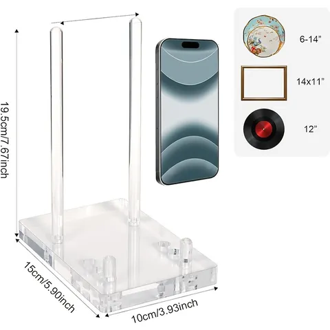 Clear Acrylic Plate Display Stand For Decorative Plates Picture Frame Holder Book Stand Desktop Ornament Transparent Holder
