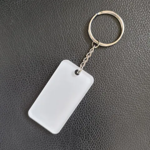Sublimation Blanko Acryl Schlüsselanhänger DIY Hitzetransfer Druck Transparent Rechteckig Rund Acryl Schlüsselanhänger Für Personalisiertes Geschenk Basteln