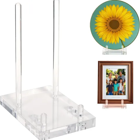 Clear Acrylic Plate Display Stand For Decorative Plates Picture Frame Holder Book Stand Desktop Ornament Transparent Holder