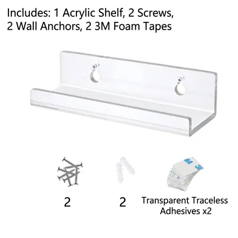 Acryl Vinyl Schallplattenregal Wandmontiertes Album Display Schwebender Klarer CD Halter Für Zuhause Schlafzimmer Dekor Rack