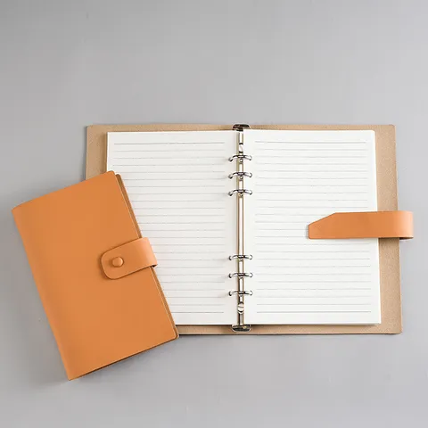 Retro Kuhleder Loseblatt Notizbuch Hülle Business Büro A5 A6 Nachfüllbar Tagebuch Planer Mit Druckknopfverschluss