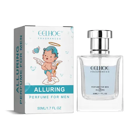 Alluring Cupid Parfüm Für Herren Langanhaltender Frischer Fruchtiger Duft Natürlich Milder Hellblauer Glas Sprühflasche Dating Charme Geschenk