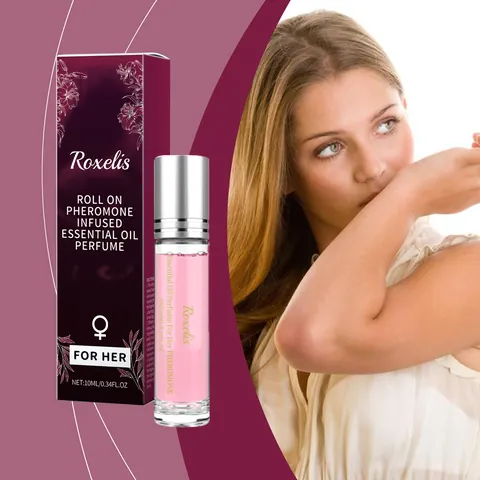 Roxelis Elegante Roll-on Parfum Voor Dames Langdurige Natuurlijke Verse Bloemige Geur Draagbare Pheromoon Geïnfuseerde Etherische Olie Parfum