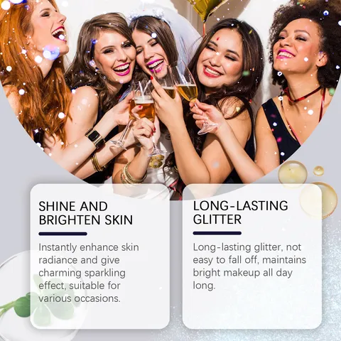 EELHOE Shining Glitter Spray For Face Body Hair Highlighting Glow Shimmer Spray For Stage Party Festival Makeup Women
