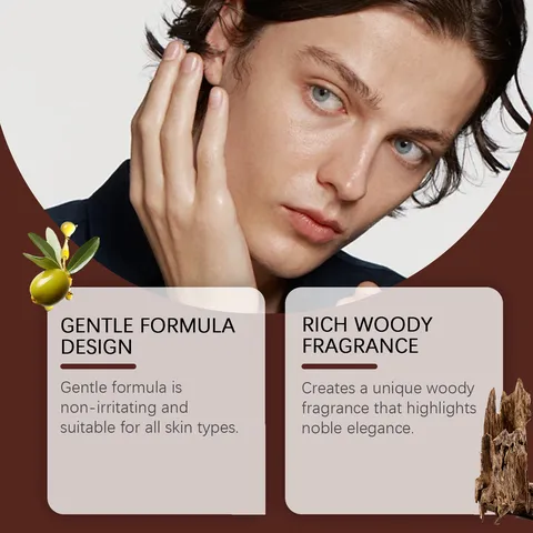 Portable Men Solid Fragrance Balm Long Lasting Woody Scent Refreshing Non Greasy Cologne Body Aroma Solid Balm For Travel Outdoor Daily Use