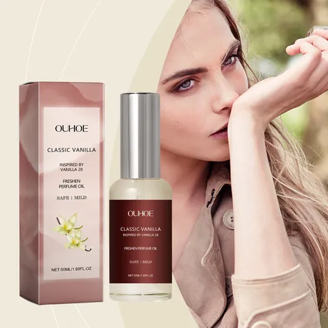 OUHOE Olio di Profumo alla Vaniglia Classica Olio Profumato Fresco a Lunga Durata per Donna Profumo Corpo Spray Portatile per Appuntamenti