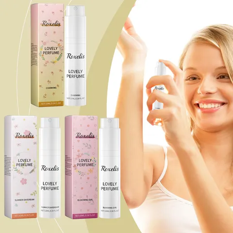 Perfume en Spray Giratorio Portátil Fragancia Floral de Larga Duración Mujeres Fresia Nardo Frambuesa Aromas Viaje Mini Atomizador