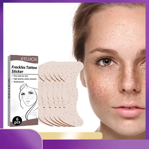 Eelhoe Natural Freckles Tattoo Stickers Waterproof Sweatproof Fashion Personalized Face Freckle Patch For Party Women Makeup