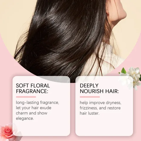 Roxelis Hair Perfume Spray Long Lasting Floral Amber Fragrance Moisturizing Nourishing Hair Care Mist For Women Daily Dating Party