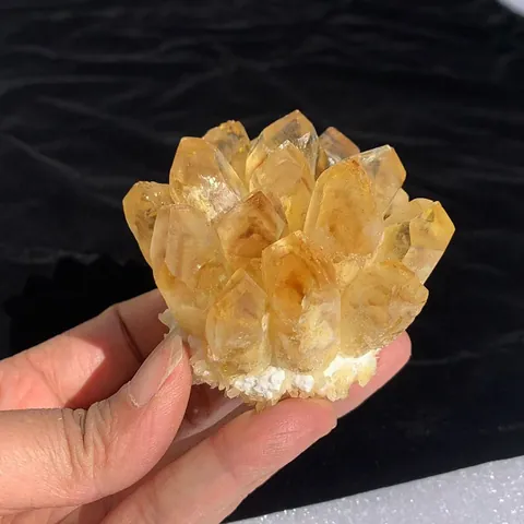 Cluster di Cristallo di Citrino Naturale Esemplare di Geode Grezzo Decorazione Casa Ufficio Con Base in Legno Pietra Curativa Ornamentale