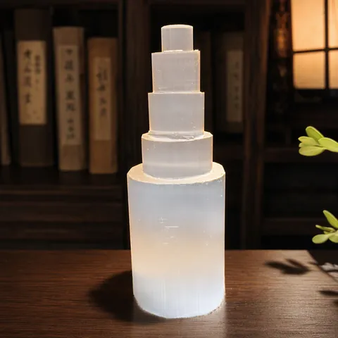 Natural Morocco Selenite Tower White Crystal Skyscraper Polished Healing Mineral Stone Ornament For Meditation Cleansing Home Decor