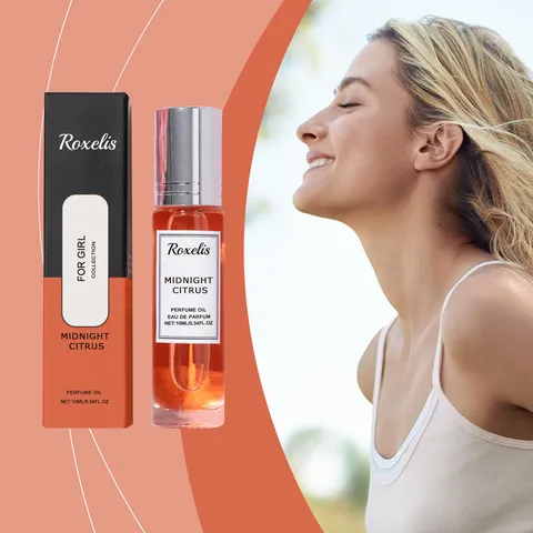 Roxelis Midnight Citrus Αρωματικό Έλαιο Roll-on Άνθος Πορτοκαλιάς Γιασεμί Άρωμα Φρεσκάδας Μεγάλης Διάρκειας Φορητό Άρωμα Unisex Για Καθημερινή Χρήση