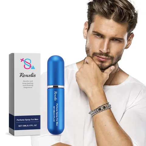 Roxelis Draagbare Heren Eau de Cologne Parfum Spray Gematteerd Blauwe Fles Langdurige Frisse Geur Spray Voor Heren Kantoor Reizen Dagelijks