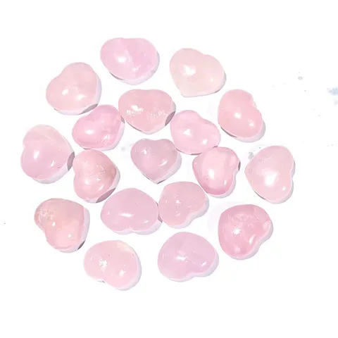 Pierre Naturelle en Forme de Cœur en Quartz Rose Cœur de Cristal Poli pour Décoration de Maison Cadeau