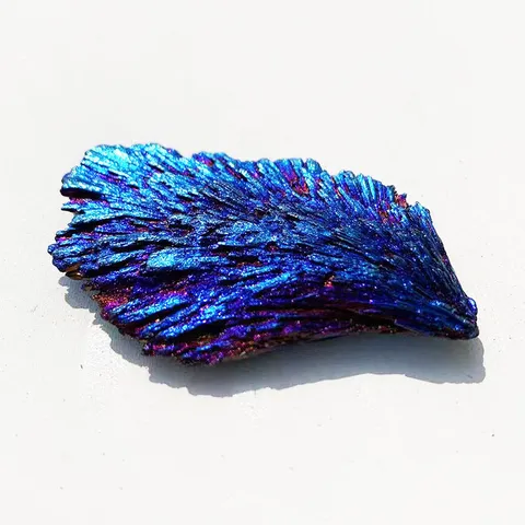 Verguld Natuurlijke Zwarte Toermalijn Pauwblauw Vlamveer Cluster Mineraal Specimen Ruwe Steen Ornament Huis Kantoor Decoratie