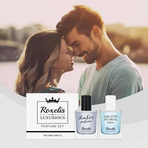 Luxe Parfumset Amber Aquatische Bloemige Geuren Langdurige Geur Elegante Minimalistische Glazen Fles Cadeau Voor Vrouwen