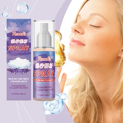 Roxelis Mountain Mist Fragrance Body Spray Long Lasting Refreshing Skin Mist With Lavender Sandalwood Oil Scent For Women Daily Use