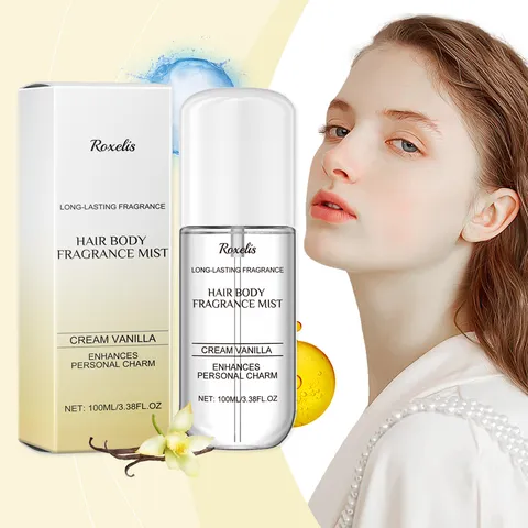 Roxelis Cream Vanilla Αρωματικό Σπρέι για Μαλλιά και Σώμα Δροσιστικό Ενυδατικό Άρωμα Μεγάλης Διάρκειας για Γυναίκες