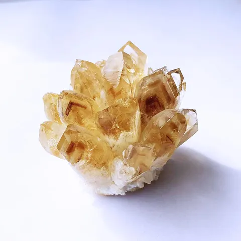 Cluster di Citrino Naturale Cristallo Minerale Esemplare Decorazione per la Casa Ufficio Ornamento da Tavolo Pietra Gialla