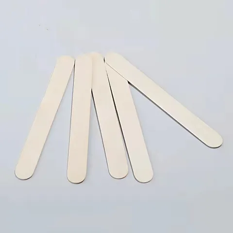 Natural Birch Wood Ice Cream Sticks Polished Wooden Popsicle Sticks For DIY Crafts Food Grade Waxing Multi Purpose Sticks