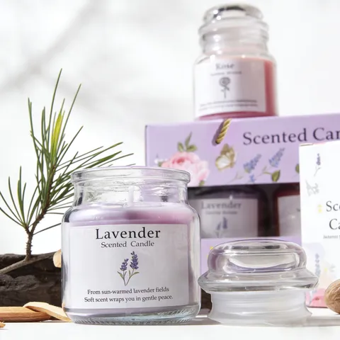 Natürliche Sojawachs Duftkerze Im Glas Mit Geschenkbox Floral Frucht Aroma Kerze Für Heim Hochzeit Weihnachten Geschenk