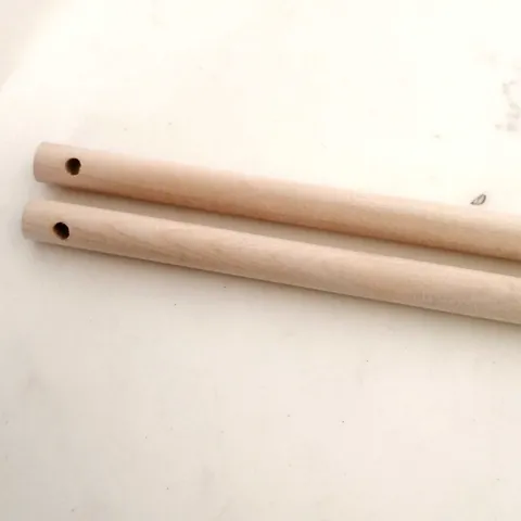 Bâtons en Bois de Bouleau Naturel Avec Trou Percé Matériau de Bricolage DIY Pour La Fabrication de Lanternes Tiges en Bois Rondes Non Finies