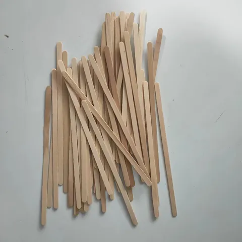 Natural Birch Wood Coffee Stirrers Disposable Wooden Ice Cream Sticks Round Edge Stir Sticks For DIY Crafts Kitchen Supplies
