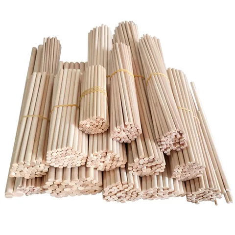 Tiges de Tourillon en Bois de Bouleau Naturel Pour Artisanat DIY Modèles de Bâtiment Architectural Fait Main Bâtons Ronds