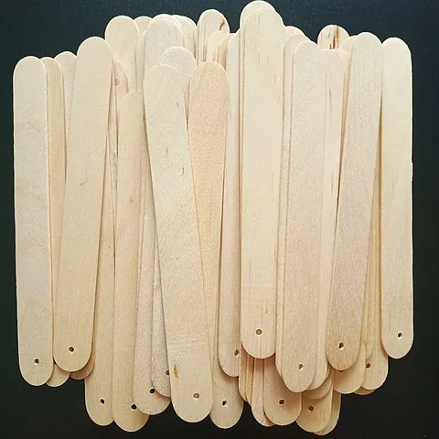 Palitos de Madera para Limpieza de Colmenas Palitos de Helado de un Solo Agujero para Manualidades DIY Madera Natural Pulida